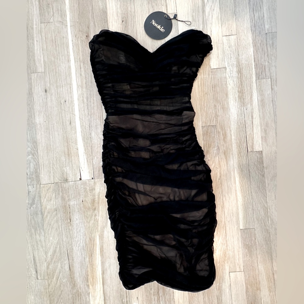 Nookie Dita Mesh Mini NWT black dress